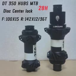 DT 350 MTB Wheel Hub Straightpull Bicycle, Disc 28H, Center Brake, Front 100 110, Rear 142 148 36T, original, 2021