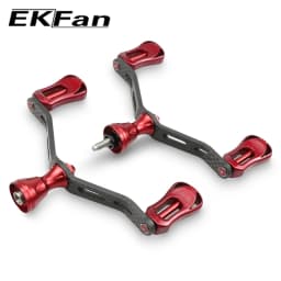 EKFan 115MM Fishing Carbon Double Handles 35G For Dawa Shmano Spinning Reel DIY