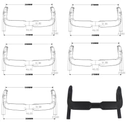 BIKEDOC 330MM Bunch Bars Track Carbon Handlebars Super Light Aero Sprint Handle Bar