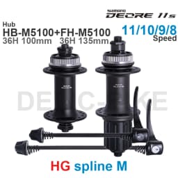 SHIMANO DEORE M5130 HUB Front Hub HB-M5100 Rear FREEHUB FH-M5100 HG Spline M 8 9 10 11 Speed Quick Release Original Parts