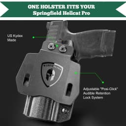 Hellcat Pro Holster OWB Kydex Holster Fit Springfield Armory Hellcat Pro & Hellcat Pro OSP Pistol Outside Waistband Right Hand