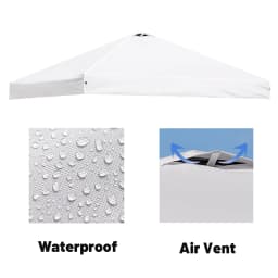 10x10 Pop-Up Canopy Tent Top Replacement with Roof Cover with Ventilation Waterproof Outdoor Garden Terrace Pavilion Sunshade