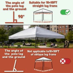 10x10 Pop-Up Canopy Tent Top Replacement with Roof Cover with Ventilation Waterproof Outdoor Garden Terrace Pavilion Sunshade