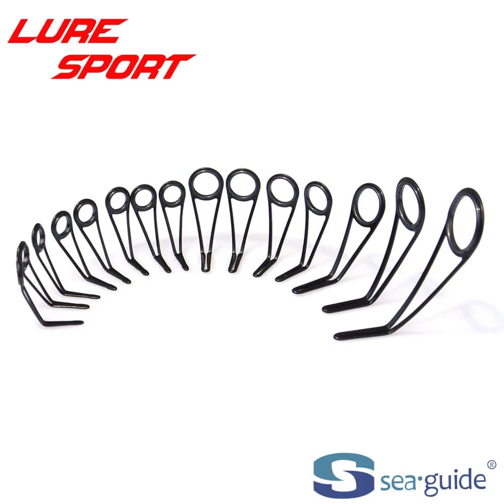 SeaGuide 15pcs BHLRSG Guide Set Steel Black Frame RS Ring Rod Building component Repair DIY Accessory SeaGuide