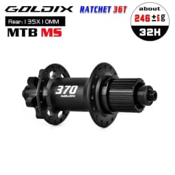 GOLDIX GDX370 32H Bicycle Hub Sealed Bearing 6-bolt Disc Brake J-Bend 32 Holes Ratchet 36T BOOST MTB Hub for Shimano SRAM