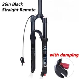 BOLANY MTB Bike Fork Dual Air Damping MTB Suspension Straight Tube 26 27.5 29 Inch Magnesium Alloy Quick Release 100mm