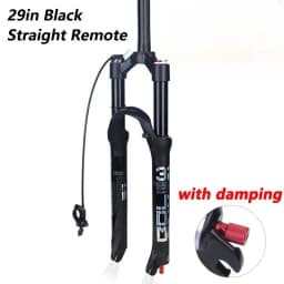 BOLANY MTB Bike Fork Dual Air Damping MTB Suspension Straight Tube 26 27.5 29 Inch Magnesium Alloy Quick Release 100mm