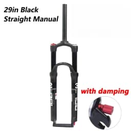 BOLANY MTB Bike Fork Dual Air Damping MTB Suspension Straight Tube 26 27.5 29 Inch Magnesium Alloy Quick Release 100mm