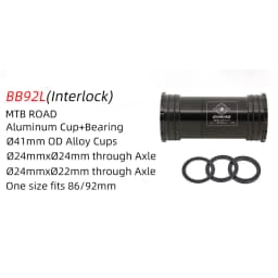 Gineyea Bicycle BB92DUB PF41DUB Press Fit Bottom Brackets for Road Bike Mountain Frame Shell Use DUB 86-92mm Crankset Chainset