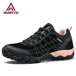 HUMTTO Shoes for Women Winter Waterproof Hiking Shoes Luxury Designer Climbing Trekking Boots Womens 2022 Leather Woman Sneakers