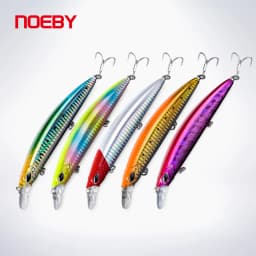 Noeby 5Pcs Fishing Lures 130mm 23g Floating Minnow Set Ultra Long Casting Jertbait Artificial Hard Bait for Sea Fishing Lure