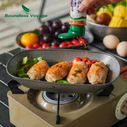 Boundless Voyage Titanium Pan Dinner Plate Ultralight Dish with Carry Bag Outdoor Camping Portable Tableware Pasta Salad Plate