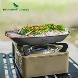 Boundless Voyage Titanium Pan Dinner Plate Ultralight Dish with Carry Bag Outdoor Camping Portable Tableware Pasta Salad Plate