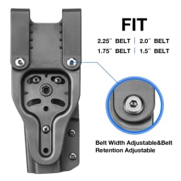Gun&Flower Kydex OWB Holster for Glock 17 /19 Pistol with Thumb Release Retention Tactical Right Hand Gun Bags,NOT Red Dot