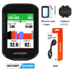 IGPSPORT BSC300T Touch-screen Bike Computer Wireless Speedometer GPS Colorful Map Navigation ANT+ Cadence Sensor IPX7 Odometer