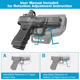 Universal OWB Holster Fit Beretta/Taurus/EAA/IWI/HK/Ruger/Springfield/CZ.Outside Waistband Carry Holster Index Finger
