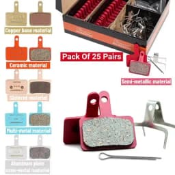 25 Pairs Bicycle Disc Brake Pads Mountain Bike Metal Ceramic Brake Pads Riding Cooling Pads for SHIMANO SRAM AVID Accessories