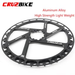 CRUZbike Mountain Bike Road Bicycle MTB Chainring 25/28/30/32/34/36/38/40/42/44TChainwheel Disc Protector and Tooth Integrated