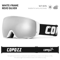 Copozz Magnetic Polarized Ski Goggles Anti-Fog Winter Double-Layers UV400 Protection Men Ski Glasses Eyewear with Lens Case Set