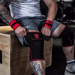 1 Pair Weightlifting Knee Sleeves 7mm Neoprene Thick Compression Knee Brace Support Skull Style for Squats Powerlifting Cross