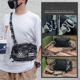 Outdoor Multifunctional Tactical Accessory Vest Bag Military Fan Hiking Chest Bag Fashion Casual Shoulder Packpack Mobile Wallet