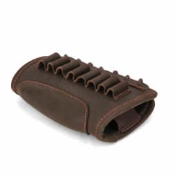 Tourbon Tactical Rifle Buttstock Cheek Rest Riser Genuine Leather Firearms Ammo Cartridges Holder Carrier Hunting Accessories