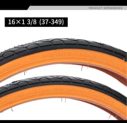 Folding Bicycle Tire 349 16" Bicycle Rubber Yellow Edge Tire 406/451 BMX 20 Inch Bicycle Tire