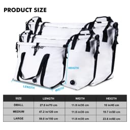 Goture Insulated Fishing Cooler Bag Expended Bottom Waterproof Marine Freezer Bag Portable Fish Transport Bag for Boat Fishing