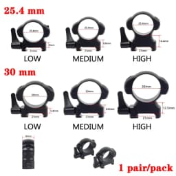 Quick Release 2Pcs 25.4mm 30mm Rings Diameter QD Hunting Scope Ring Level Durable And Firm Universal Picatinny Mount Accessories