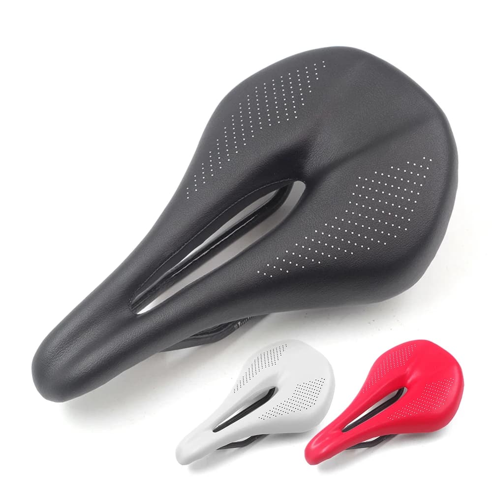 MTB/Road Carbon Bike Saddle 143mm 155mm Triathlon Power Bicycle Saddles for Men Women TT Race Carbon Bike Seat Black White Red