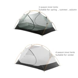 FLAME'S CREED 2 People Backpacking Tent Outdoor Camping 4 Season Winter 15D Tent Double Layer Waterproof Hiking Survival