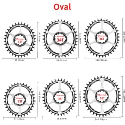 VXM Bicycle Chainring 1/3/6mm Offset MTB Bicycle Road Bike 30/32/34/36/38/40T Chainwheel ForGXP 9/10/11/12 Speed Crankset