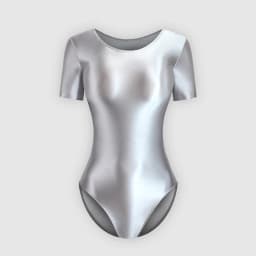 sexy women silky glossy one-piece japanese swimsuit oily tights shapewear Shiny short sleeve bodysuit Men's bathing suits