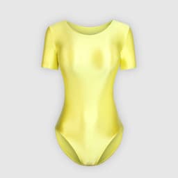 sexy women silky glossy one-piece japanese swimsuit oily tights shapewear Shiny short sleeve bodysuit Men's bathing suits