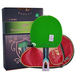 Genuine 729 Friendship KING 6 Star Brand New Table Tennis Racket Green Rubber Sticky Ping Pong Racket 5 Wood Offensive Paddle