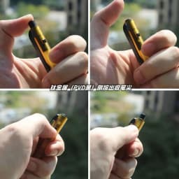 EDC Imported PEI and Titanium Alloy Damascus Steel Signature Pen Writing Multi-functional Portable Outdoor Tools