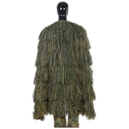 Lightweight Ghillie Poncho Tactical Sniper Ghillie Top for Airsoft Paintball Ghillie Poncho Suit Woodland