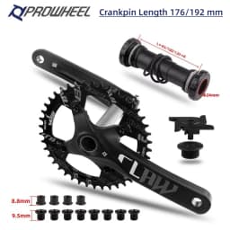 PROWHEEL Snow Bike 192mm Axis Crank 170mm Crank 32T/34T/36T/38T/40T/42T Chainrings with Bottom Bracket BB 120mm Fat Bike Crankse