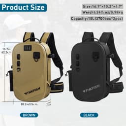 THKFISH Fishing Backpack IPX8 Waterproof Fly Fishing Backpacks Big Capacity Fishing Tackle Storage Packs Outdoor Sport Backpack