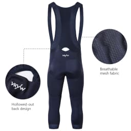 Ykywbike Men's Cycling Bib Shorts 3/4 Men 6 Hours Ride Padded Shorts Pro Road Bicycle Tights Pants Mtb Bib Bike Short