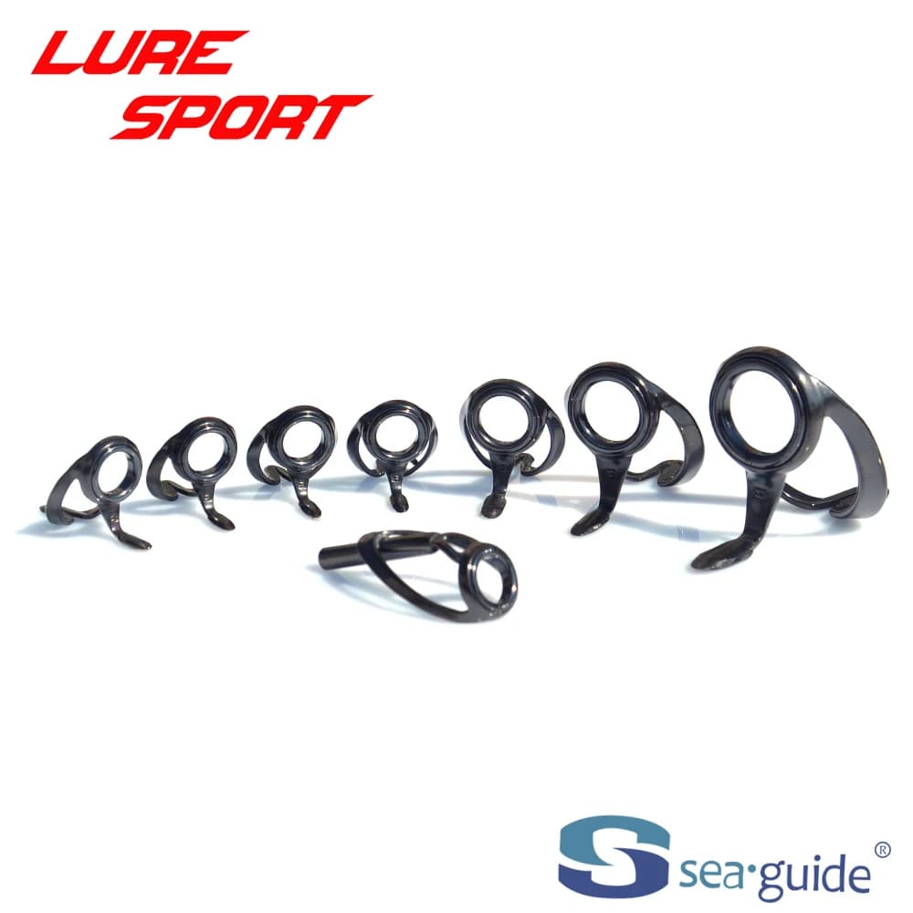 SEAGUIDE Heavy Duty Black Frame 13pcs 11pcs10pcs 8pcs Guide Set HBXRESG20 Boat Rod Building Component Guide Repair DIY Accessory