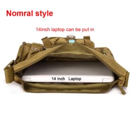 14 Inch Laptop Shoulder Bag Men Sports Bags Man Military Tactical Single Backpack Men's A4 Document Molle Messenger Shoulder Bag