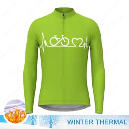 Men Cycling Jersey Long Sleeves Winter Fleece Cycling Clothing MTB Bike Shirts Uniform Warm Bicycle Jacket Maillot Ropa Ciclismo
