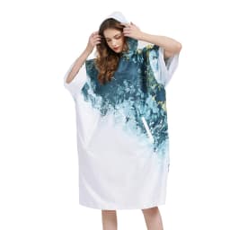 Nu-June Quick Dry Microfiber changing poncho Beach Hooded Robe Swimming Towels Sunscreen Outdoor Adult Bath Towel Surf Swimsuit