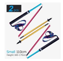 AONIJIE E4204 Lightweight Folding Trekking Poles Carbon Fiber Walking Stick Drawstring Fixed for Hiking Running Mountaineering