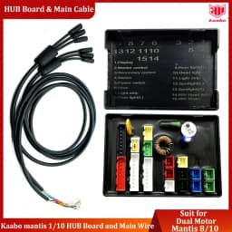 Official Kaabo Mantis 10 Dual Motor Version HUB Board Main Cable for Kaabo Mantis 10 Scooter Main Wire Black HUB Box Part