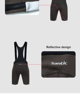 Santic Men Cycling Bib Shorts With Pockets 4D Padded Breathable Cycling MTB Road Bicycle Bib Shorts Bottom WM24C05176