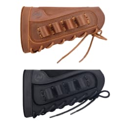 12Gauge leather Shotgun Buttstock Recoil Cheek Rest Pad For Lefty Hunter Or Righty Hunter