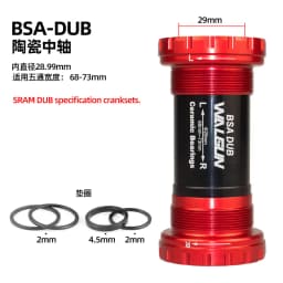 Walgun Bicycle Bottom Bracket BSA Thread Kit Road MTB Bike Frame 68/73 for Axis 24/22 and 29/30mm for Shiman SRM GXP Crankset