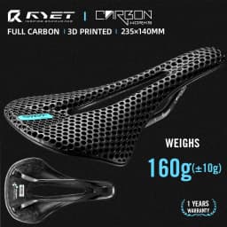 RYET Carbon Fiber 3D Printed Bike Saddle Super Light Road MTB Mountain Racing Seating Bicycle Seat Cushion Cycling Accessories